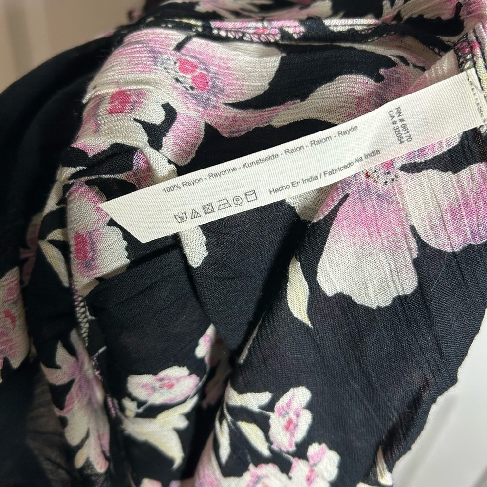 Free People Black and Pink Floral Maxi Dress. - Picture 7 of 7